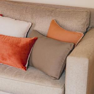 Housse de coussin en chanvre lavé Marron glacé 33x57cm