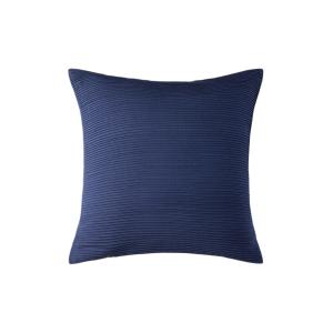 Housse de coussin en Coton à l'effet plissé Bleu