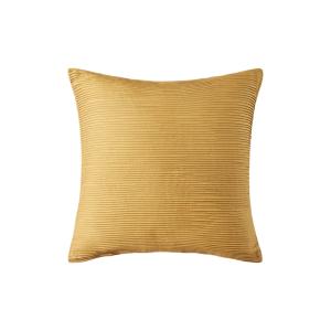 Housse de coussin en Coton à l'effet plissé Jaune