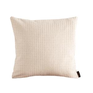 Housse de coussin en coton adouci beige 50x50 cm