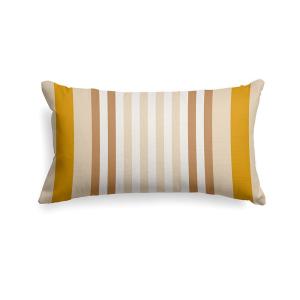 Housse de coussin en coton beige 25x45 cm