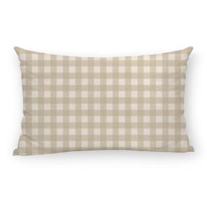 Housse de coussin en coton beige 30x50 cm