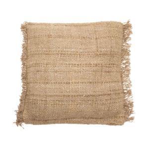 Housse de coussin en coton beige 60x60 cm