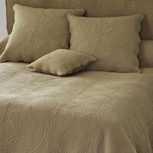 Housse de coussin en coton beige ficelle 40x40cm