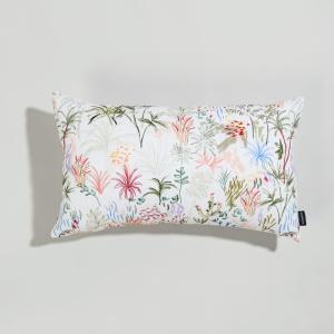 Housse de coussin en coton biologique écru imprimé floral m…