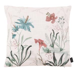 Housse de coussin en coton biologique imprimé floral multic…