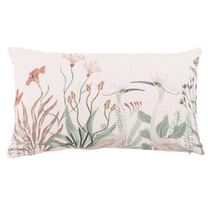 Housse de coussin en coton biologique imprimé floral multic…