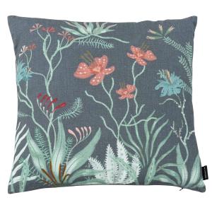 Housse de coussin en coton biologique imprimé floral tricol…