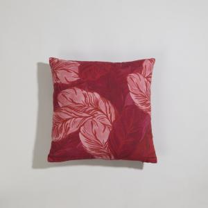 Housse de coussin en coton biologique motif feuillage 40x40