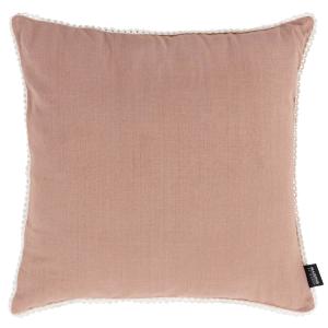 Housse de coussin en coton biologique rose bordure dentelle…