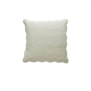 Housse de coussin en coton blanc écru 40x40cm