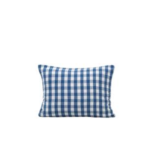 Housse de coussin en coton bleu 30x40 cm