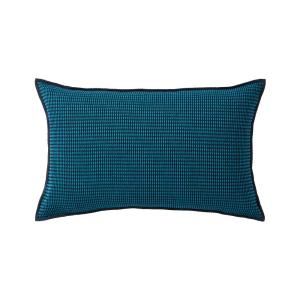 Housse de coussin en Coton Bleu canard et noir  40x60 cm