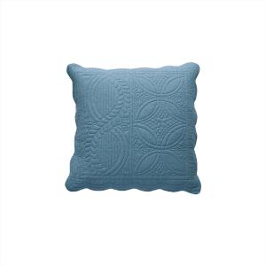 Housse de coussin en coton bleu grisé 40x40