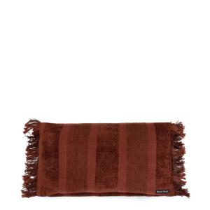 Housse de coussin en coton bordeaux 30x50 cm