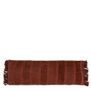 Housse de coussin en coton bordeaux 35x100 cm