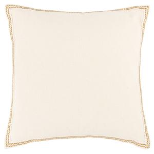 Housse de coussin en coton écru avec galon 40x40