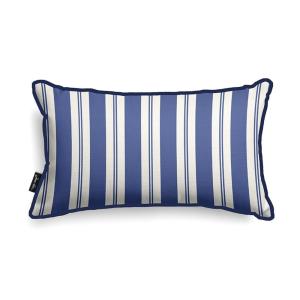 Housse de coussin en coton et polyester bleu et blanc 30x50