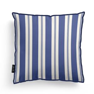 Housse de coussin en coton et polyester bleu et blanc 40x40