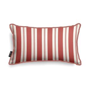 Housse de coussin en coton et polyester rouge et blanc 30x50