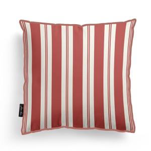Housse de coussin en coton et polyester rouge et blanc 40x40