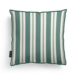 Housse de coussin en coton et polyester vert et blanc 40x40