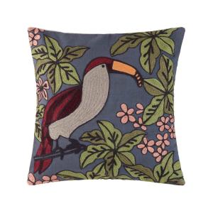 Housse de coussin en coton gris 40x40 cm