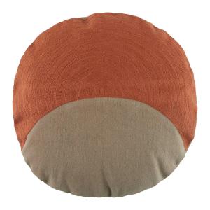 Housse de coussin en Coton kaki et terracotta Ø45 cm