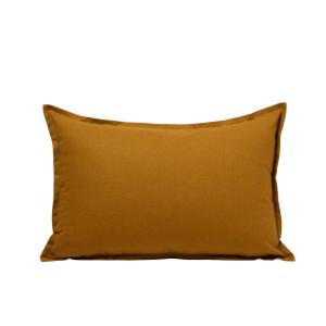 Housse de coussin en coton marron 40x60 cm