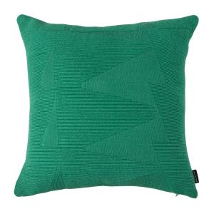 Housse de coussin en coton motif tissé jacquard vert 40x40