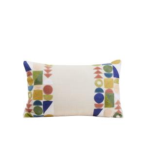 Housse de coussin en Coton Naturel et pop 28x47 cm