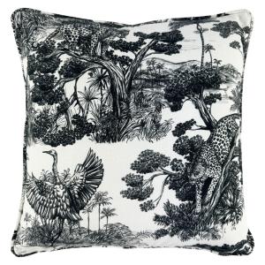 Housse de coussin en coton noir 40x40cm