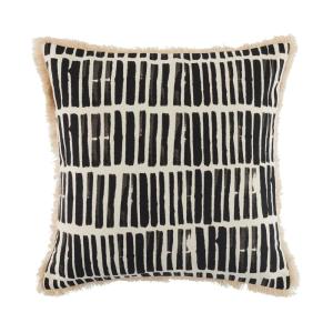 Housse de coussin en Coton Noir et ivoire 40x40 cm