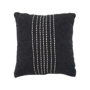 Housse de coussin en coton noire et blanche 50x50 cm