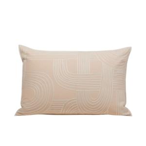 Housse de coussin en Coton Nude et ivoire 40x60 cm