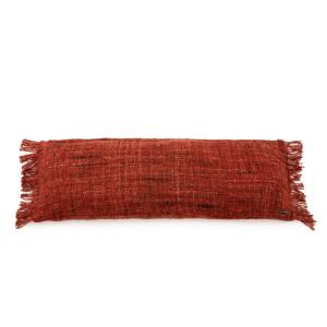Housse de coussin en coton rouge 35x100 cm