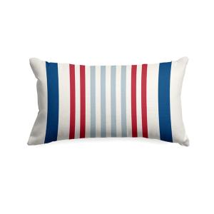 Housse de coussin en coton rouge, bleu, blanc 25x45