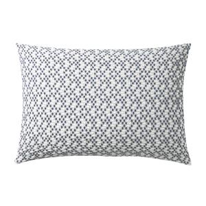 Housse de coussin en coton tissé bleu 40x60