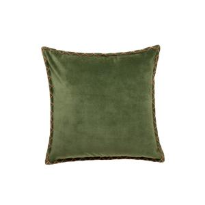 Housse de coussin en Coton Vert loden  40x40 cm