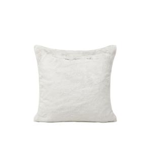 Housse de coussin en fausse fourrure gris 40x40 cm