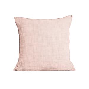 Housse de coussin en gaze de coton 40x40cm Pêche