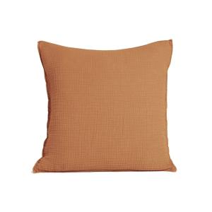 Housse de coussin en gaze de coton Curcuma 40x40cm