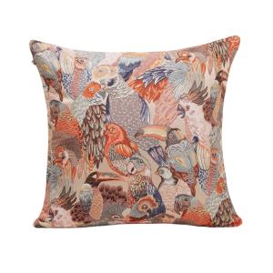 Housse de coussin en Jacquard effet tapisserie Orange