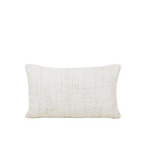 Housse de coussin en Jacquard effet tweed bouclé Blanc