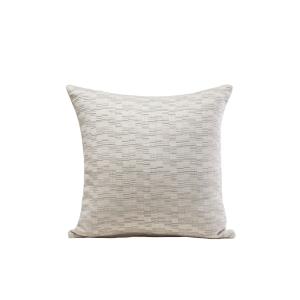 Housse de coussin en Jacquard texturé et graphique Naturel