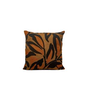 Housse de coussin en Laine Caramel et noir 40x40 cm