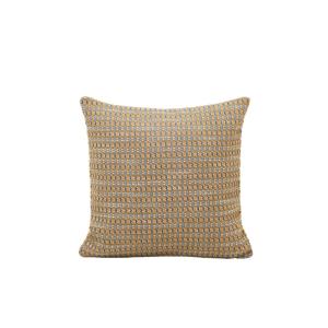 Housse de coussin en laine jaune 40x40 cm