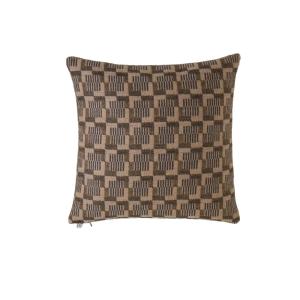 Housse de coussin en laine marron 40x40 cm