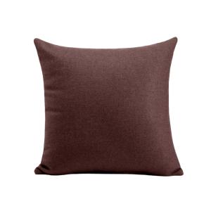 Housse de coussin en laine marron 50x50 cm