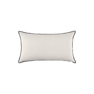 Housse de coussin en lin beige 28x47 cm